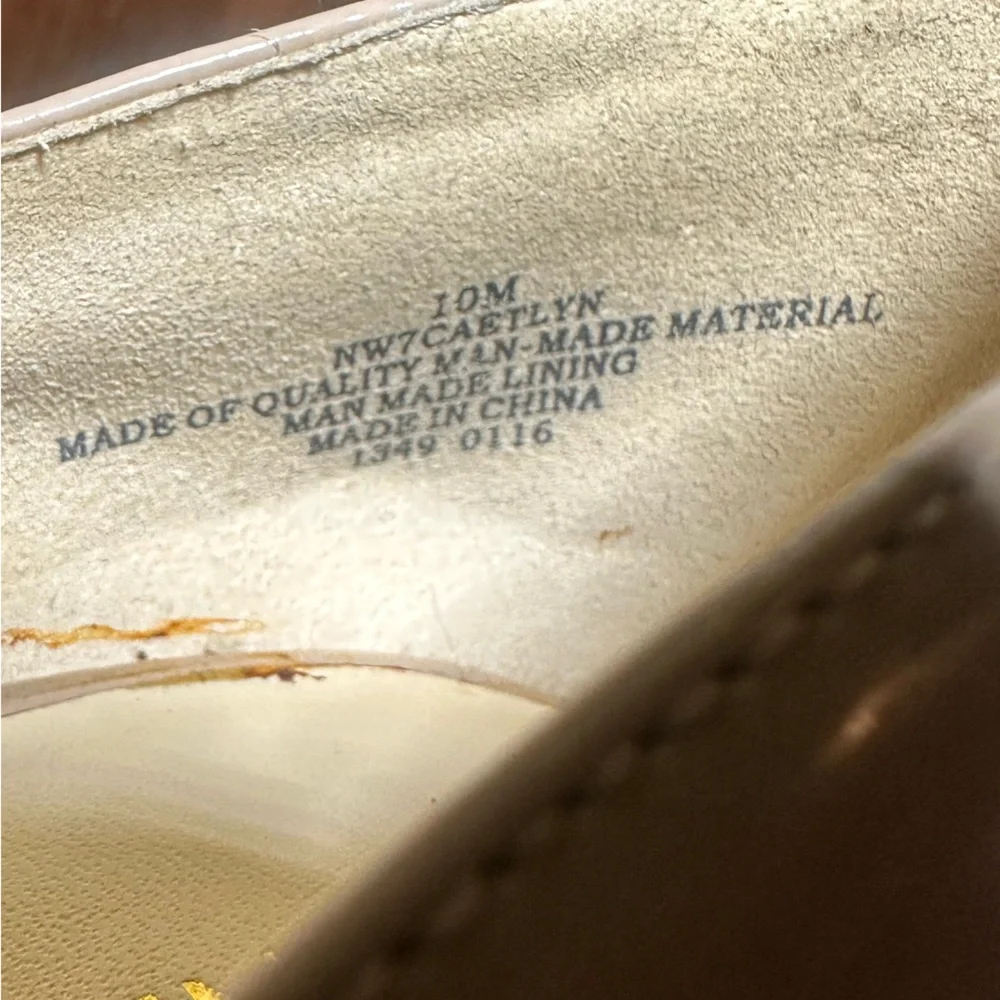Nine West Nude Beige Peep Toe D'Orsay Platform Pumps Women’s Size 10 Heeled - Picture 7 of 8